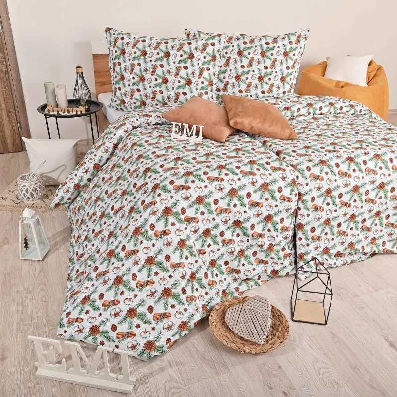 Vianočné bavlnené obliečky Glory EMI Štandardný set jednolôžko obsahuje 1x 140x200 + 1x 70x90