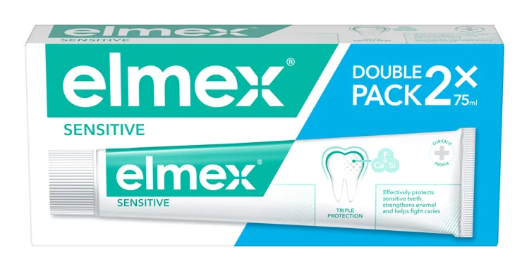 ELMEX Zubná pasta Sensitive Duo 2×75 ml, zubná pasta