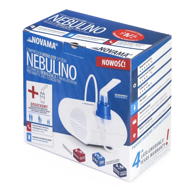 NOVAMA Nebulino pneumatický piestový inhalátor s nebulizérom