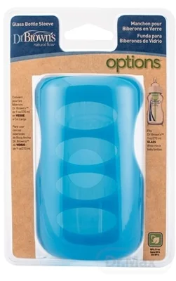 Dr.BROWN´S SILIKÓNOVÝ OBAL NA SKLENENÚ FĽAŠU 270ml 1×1 ks, modrý, wide-neck