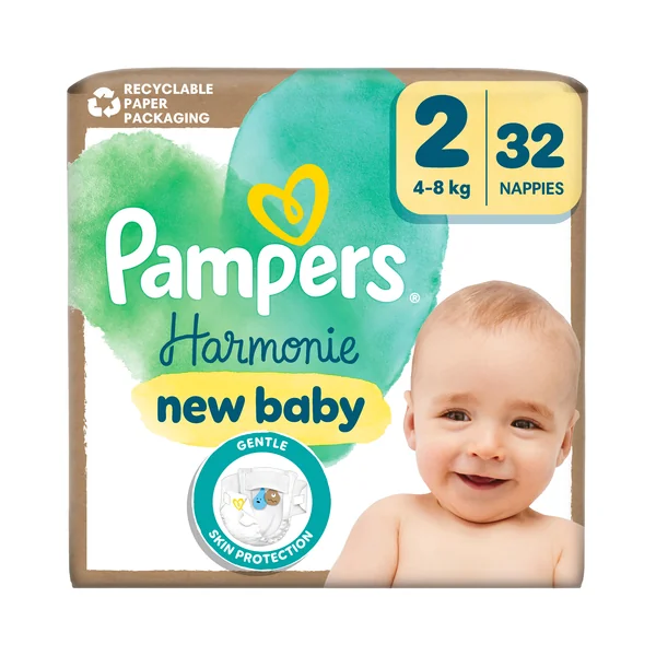 Pampers Harmonie plienky veľkosť 2, 4kg-8kg 32 ks