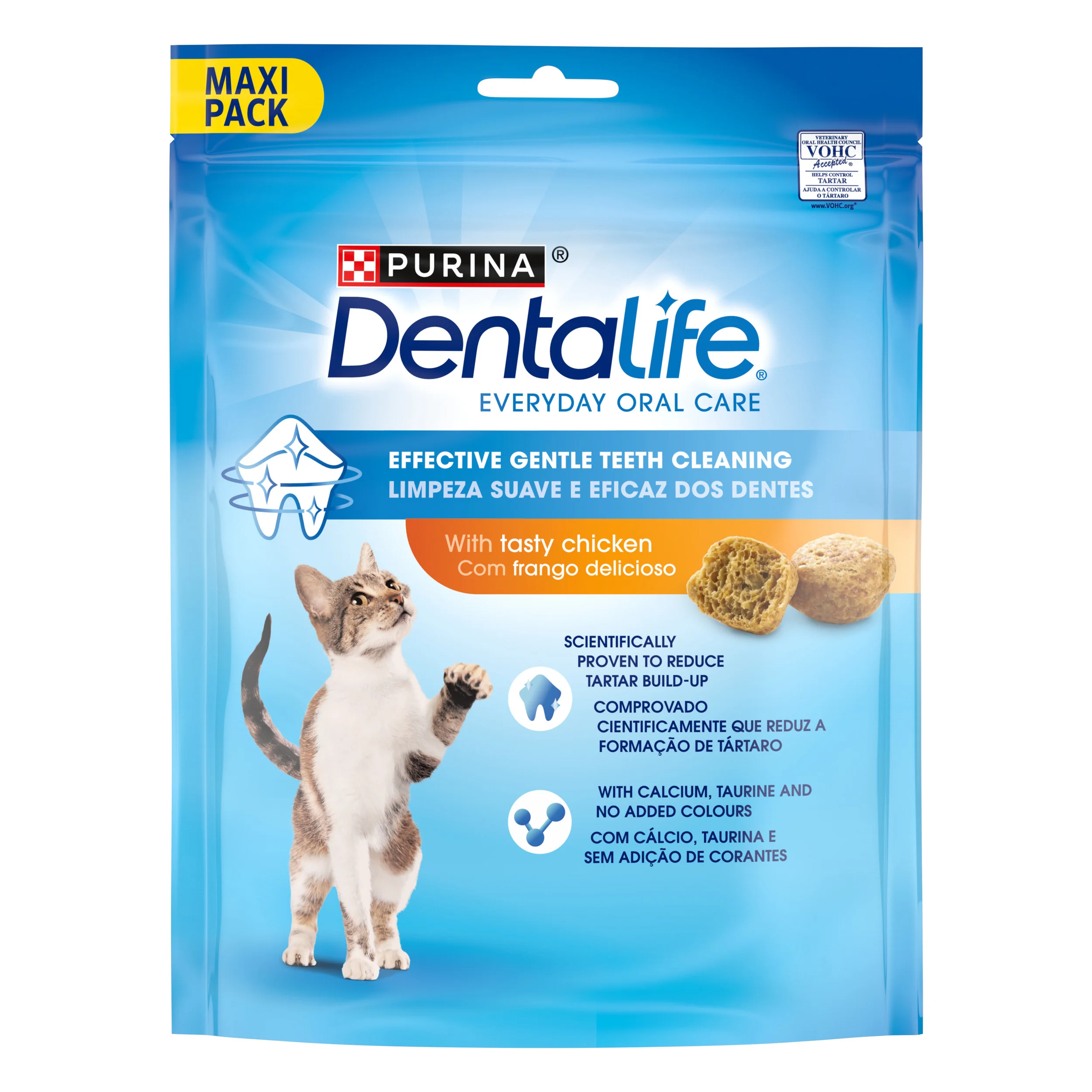 Dentalife maškrty pre mačky kura 140 g 1×140 g, doplnkové krmivo pre dospelé mačky