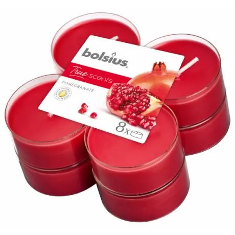 Bolsius Aromatic 2.0 Čajové Maxi 8ks Pomegranate, vonné svíčky