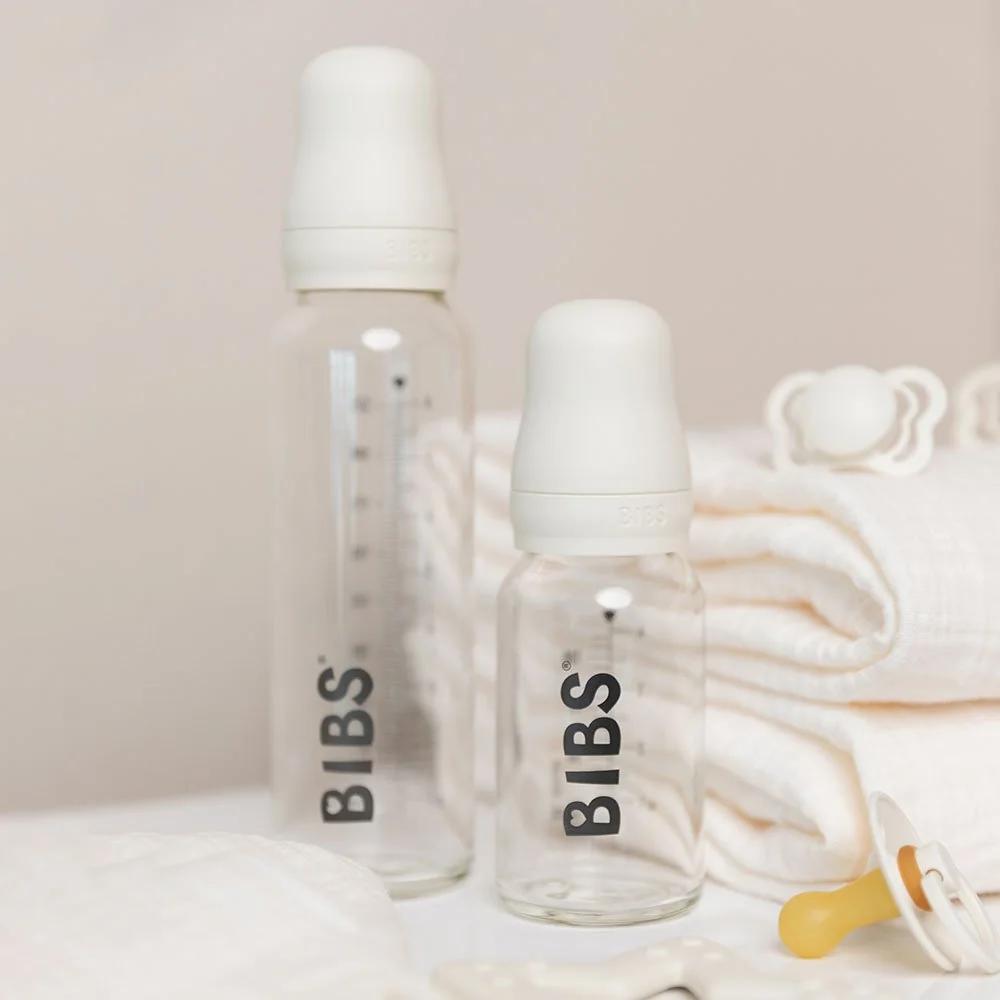 BIBS Baby Bottle sklenená fľaša 225ml - Ivory