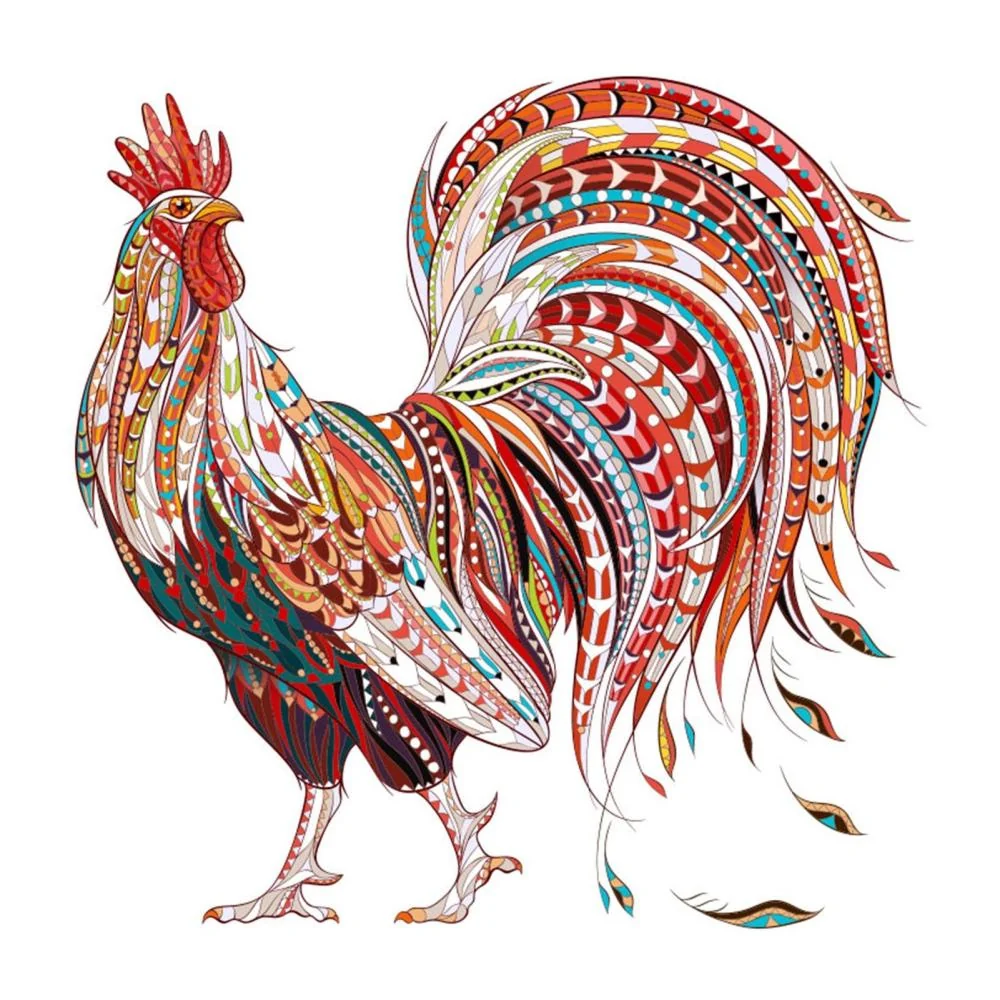 Drevené puzzle Rooster za super cenu 152 dielikov, veľkosť M
