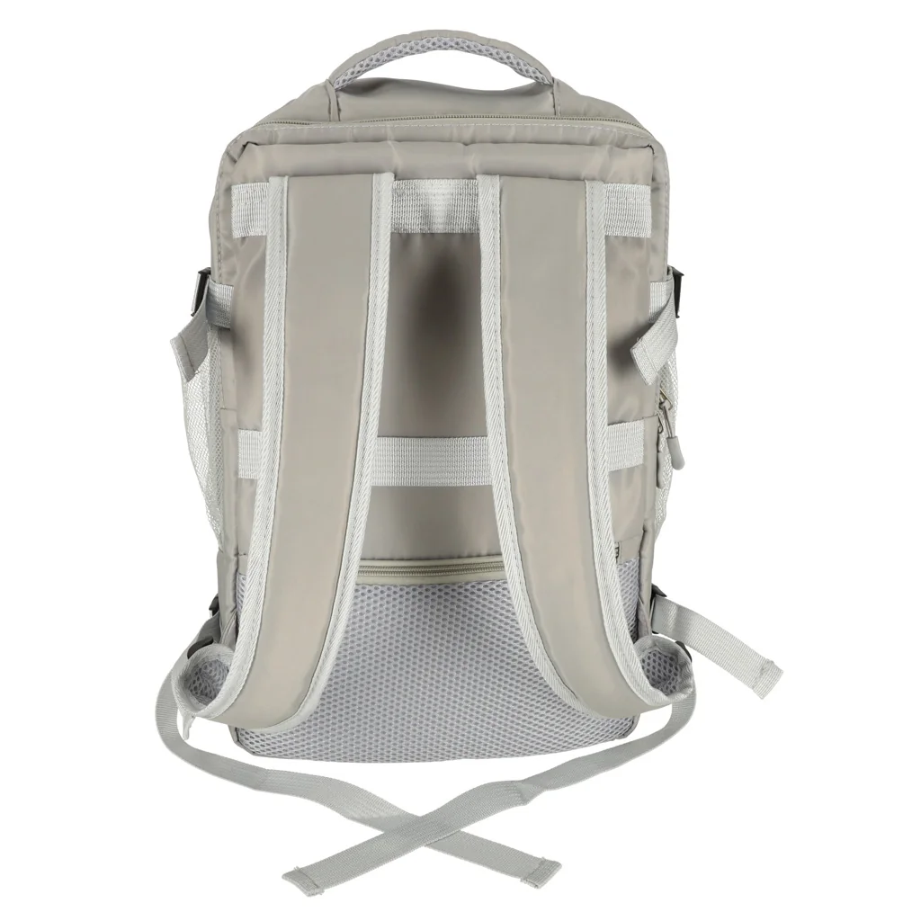 Cestovný batoh do lietadla – vodeodolný, USB port, sivý 45×28×16 cm