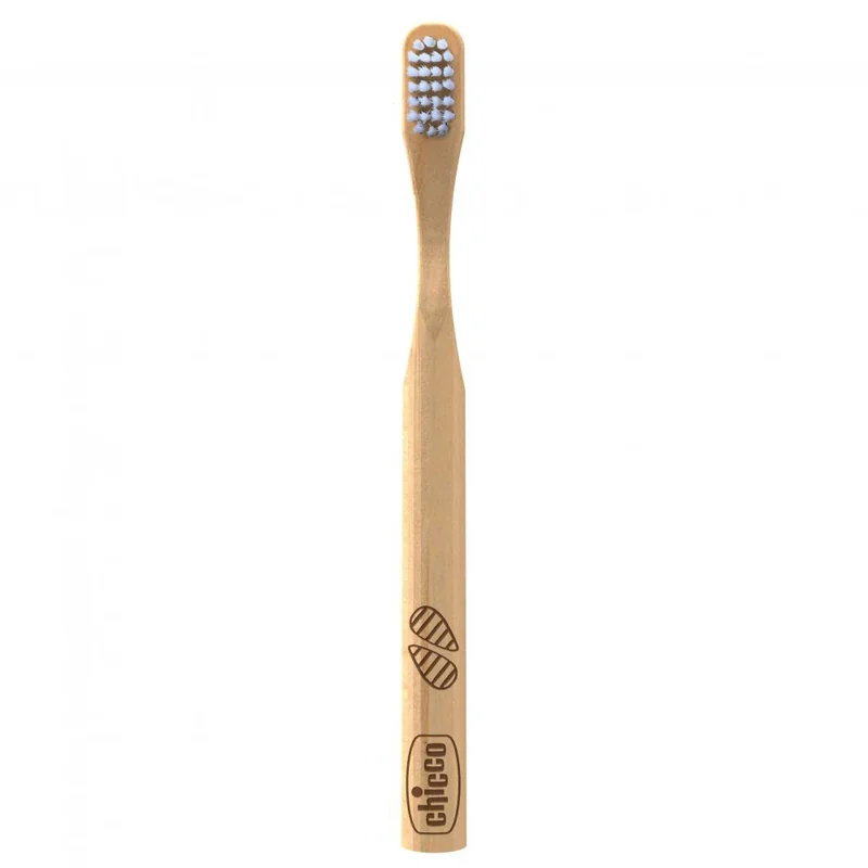 CHICCO Kefka zubná ekologická, biologicky odbúrateľná bambusová Eco Bamboo 36m+ 1 ks