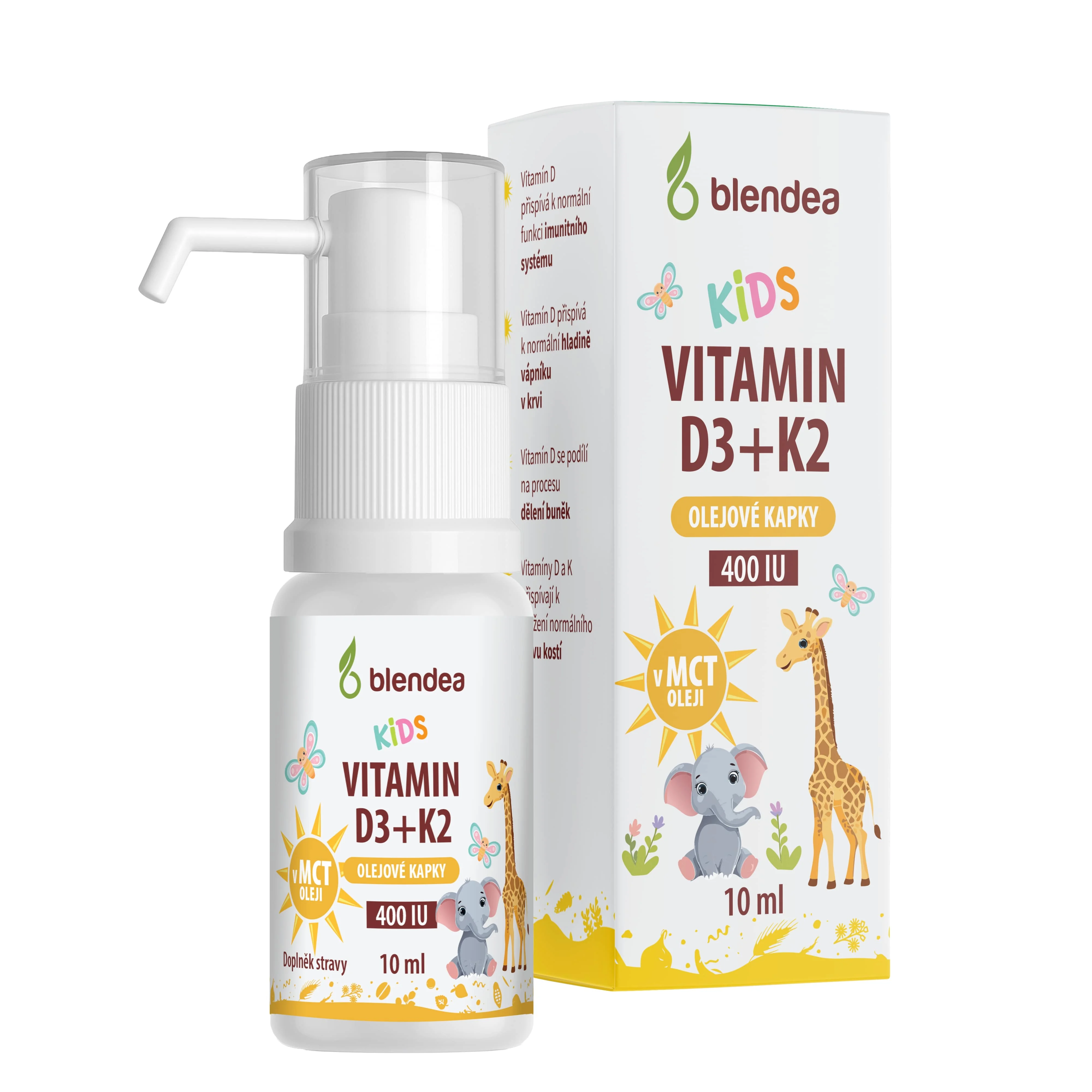 Blendea Vitamín D3 + K2 kvapky pre deti 10 ml