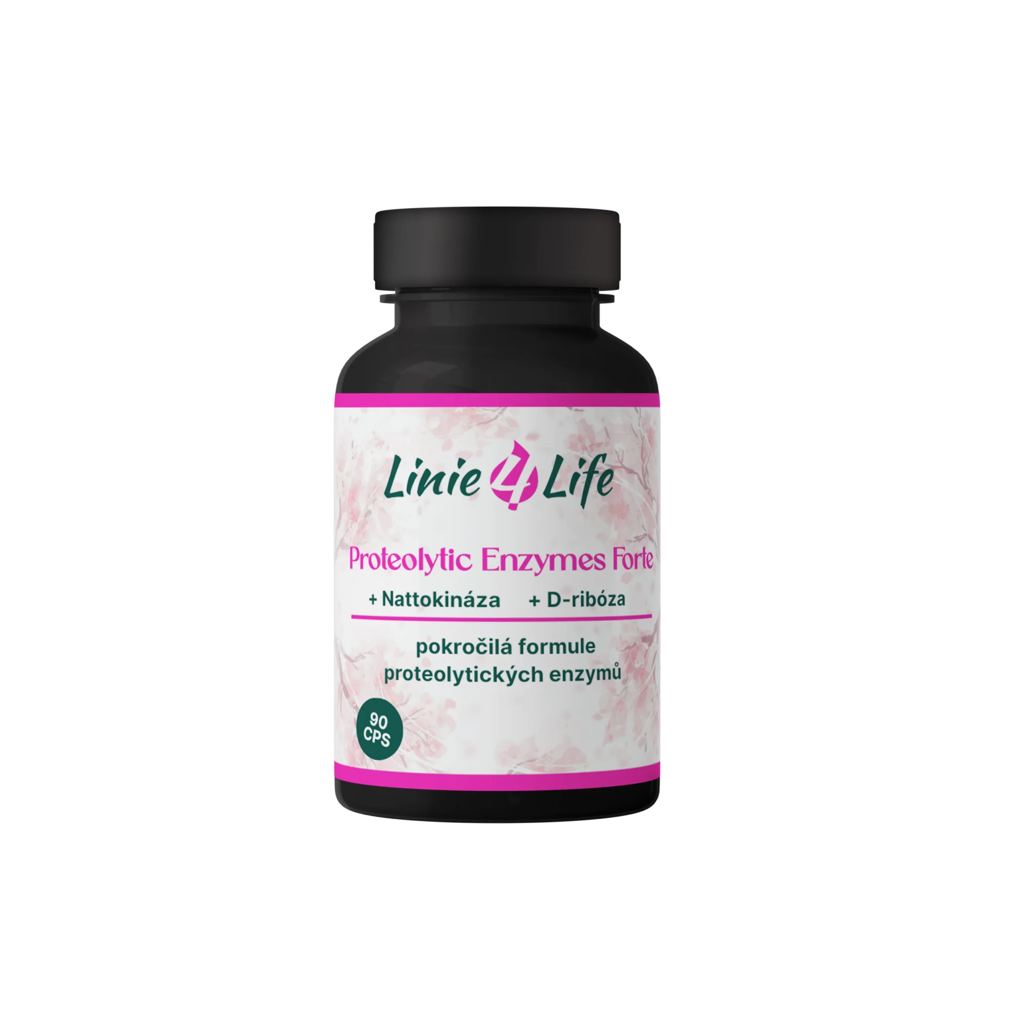Linie4Life PROTEOLYTIC ENZYMES FORTE + nattokináza + D-ribóza 90 kapsúl 90 kapsúl/30 dní