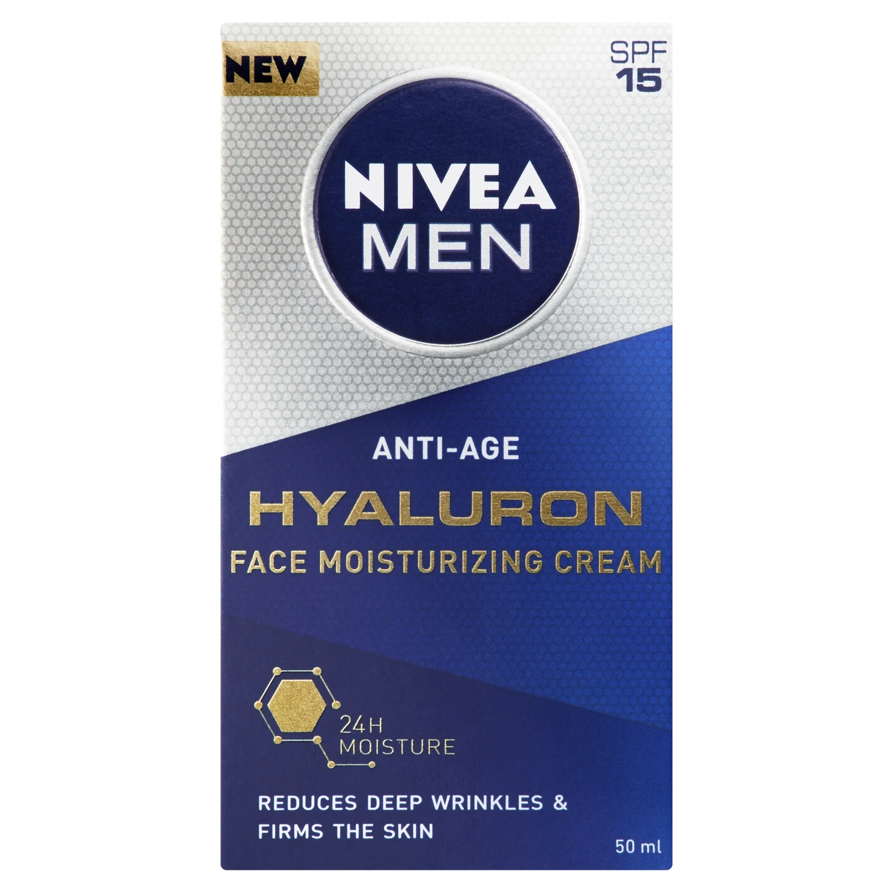 NIVEA Men Hydratačný krém proti vráskam Hyaluron 1×50 ml, hydratuje