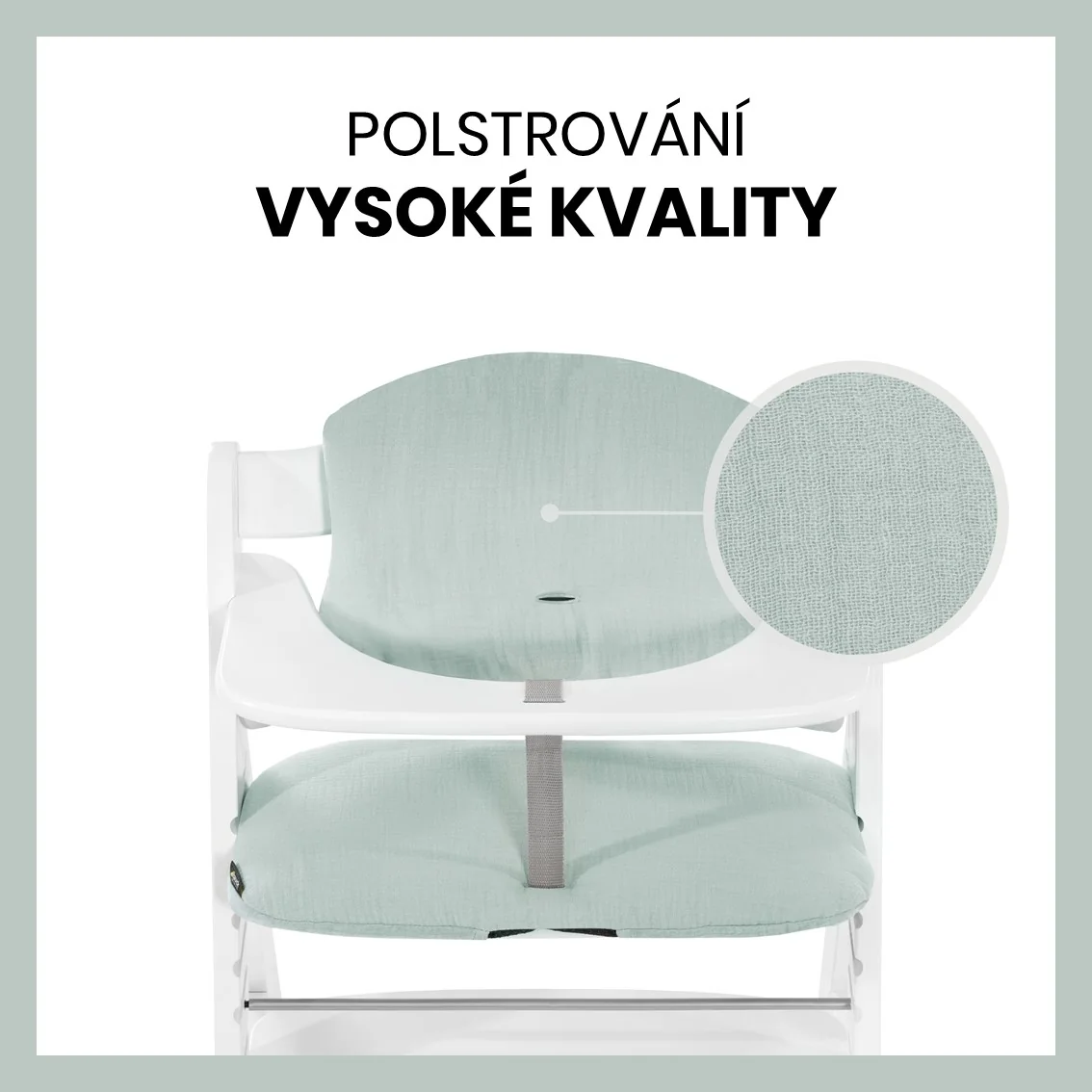 Hauck Polstrovanie Select na stoličku Alpha+, Beta+ a Arketa, mušelín, mint