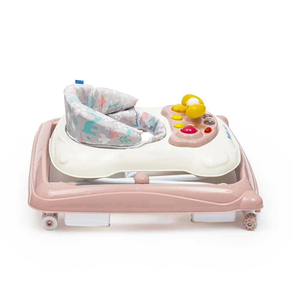 Detské chodítko Baby Mix s volantom a silikónovými kolieskami
