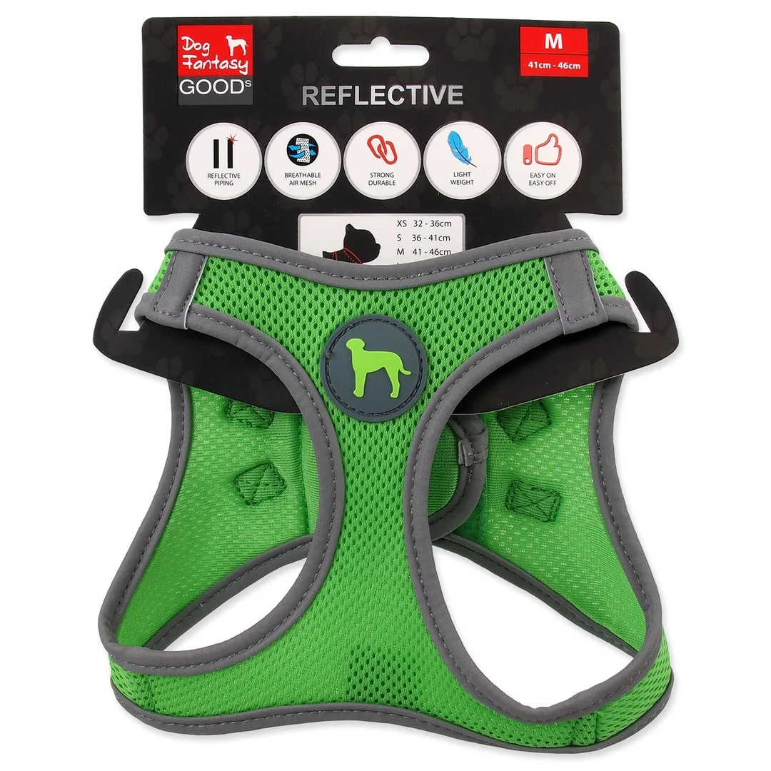 Postroj Dog Fantasy Puppy M limetka 41-46cm