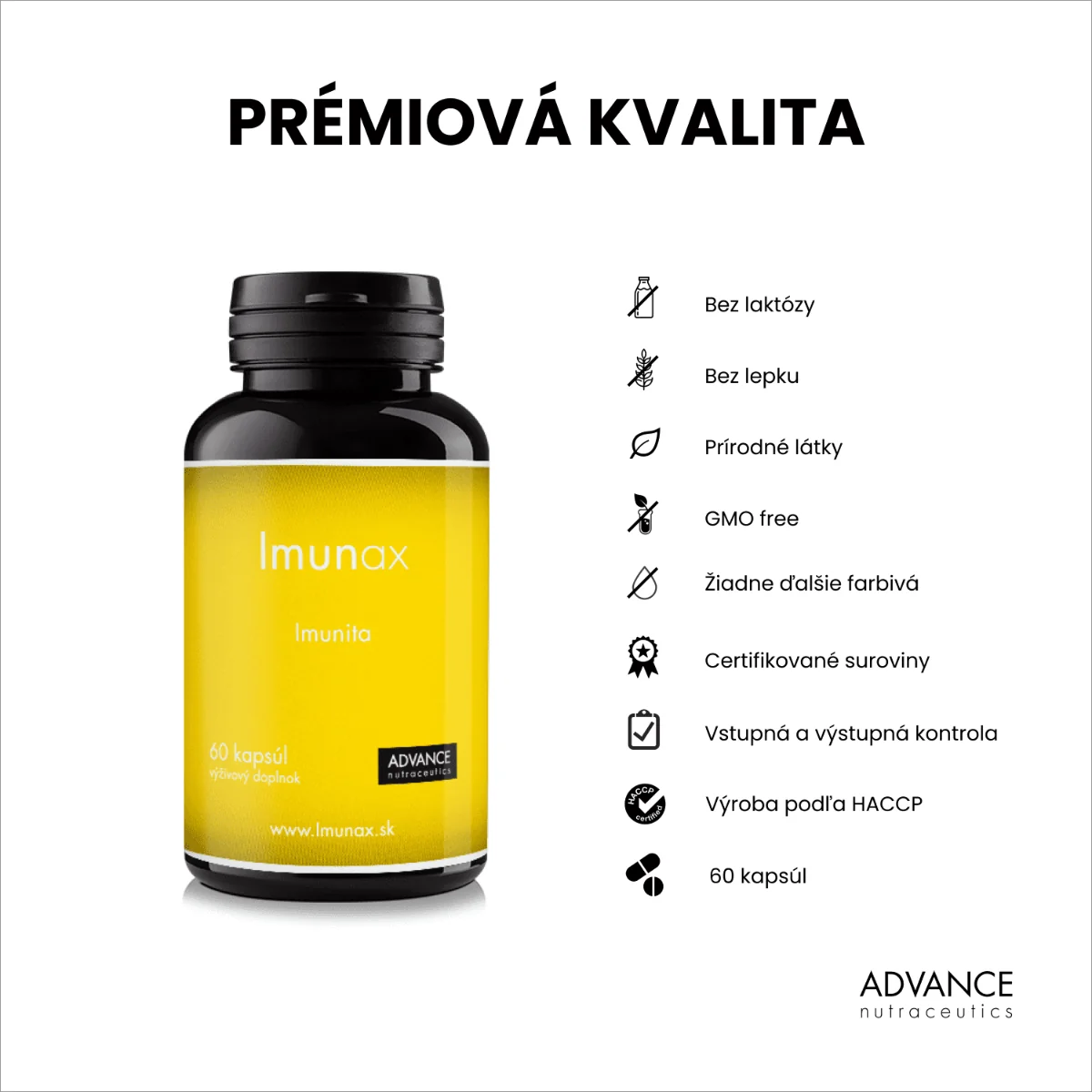 ADVANCE Imunax 60 kapsúl - imunita 1×60 cps, výživový doplnok
