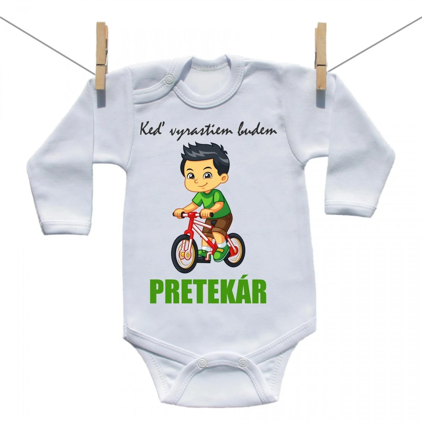 Boodyy Body s dlhým rukávom Keď vyrastiem budem pretekár Veľkosť: 68