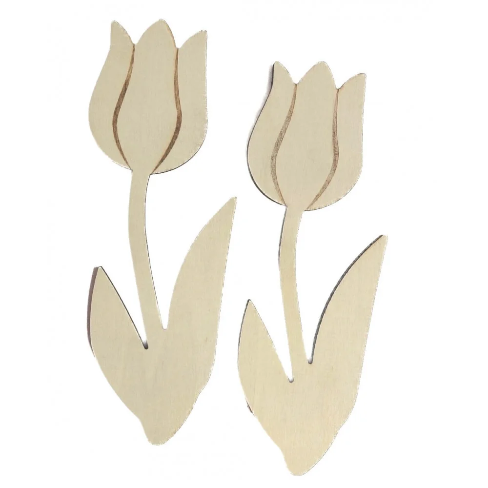 Drevené výseky na dekorovanie tulipán 22x7,8cm 2ks-MOVEO