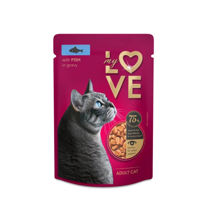 My Love kapsička pre mačky s rybou v jemnej omáčke 85 g (2244)