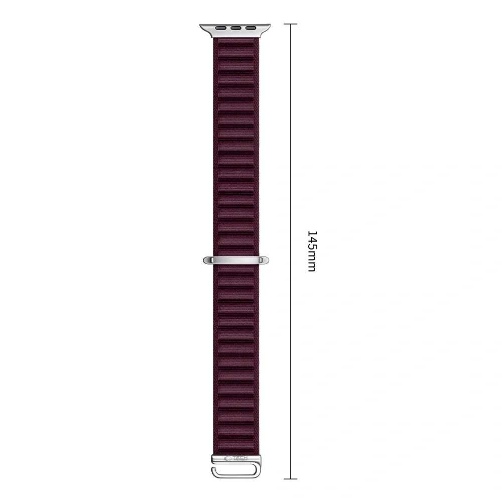 Tech-Protect Nylon Pro remienok na Apple Watch 44/45/46/49mm, deep burgundy