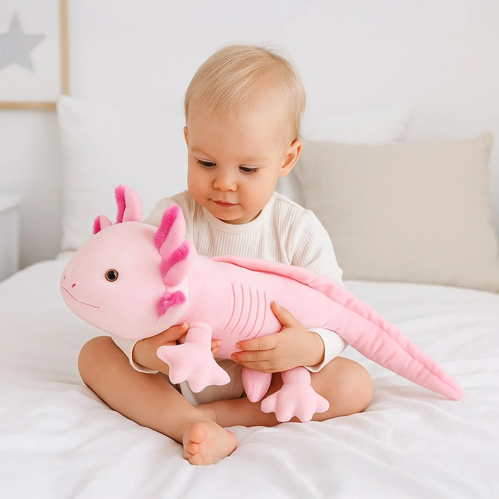 Plyšový axolotl Baby Mix 45 cm ružový 