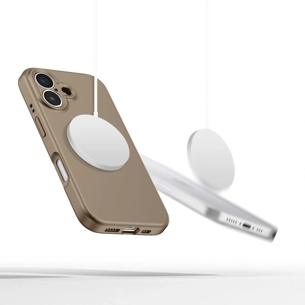 Tech-Protect Liquid Silicone MagSafe kryt na iPhone 16e, hnedý 