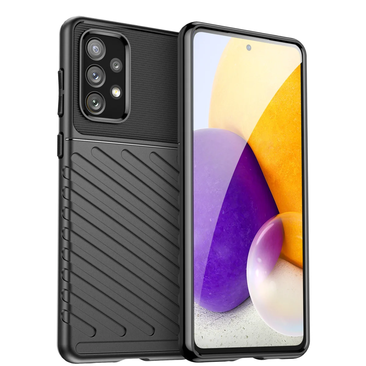 MG Thunder silikónový kryt na Samsung Galaxy A73, čierny