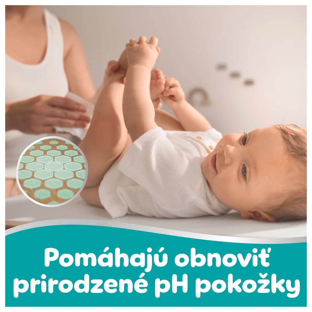 Pampers 99 % Water detské čistiace obrúsky 4 x 60 ks