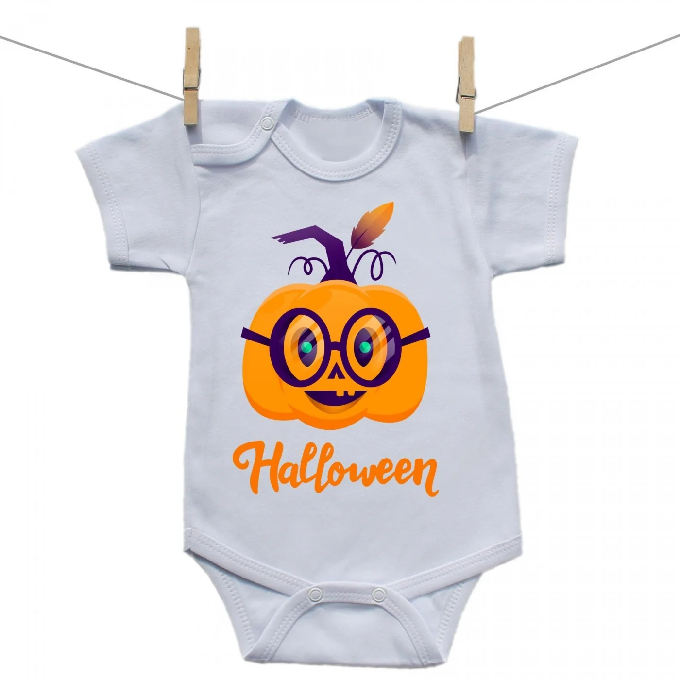 Boodyy Body s krátkym rukávom Halloween tekvica Veľkosť: 80