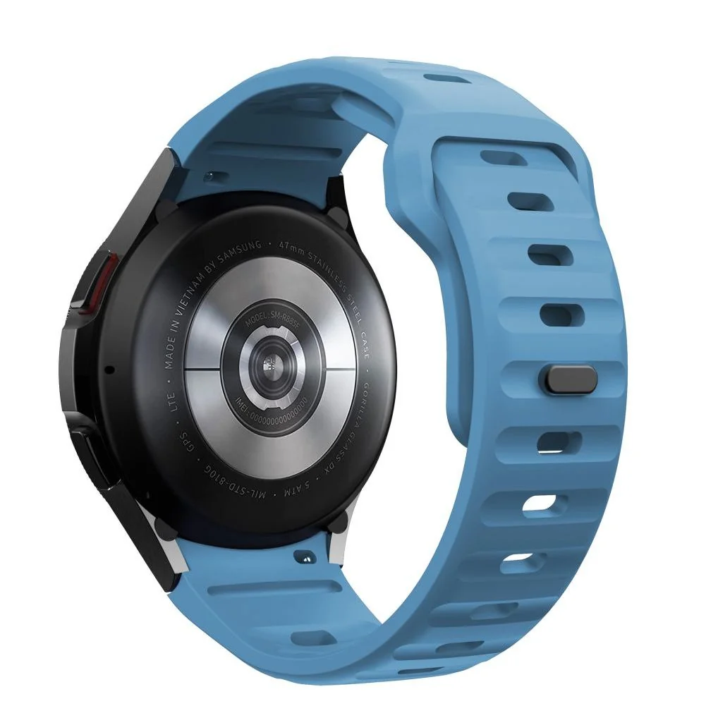 Tech-Protect Silicone Line remienok na Samsung Galaxy Watch 4 / 5 / 5 Pro / 6 / 7 / FE, montego blue