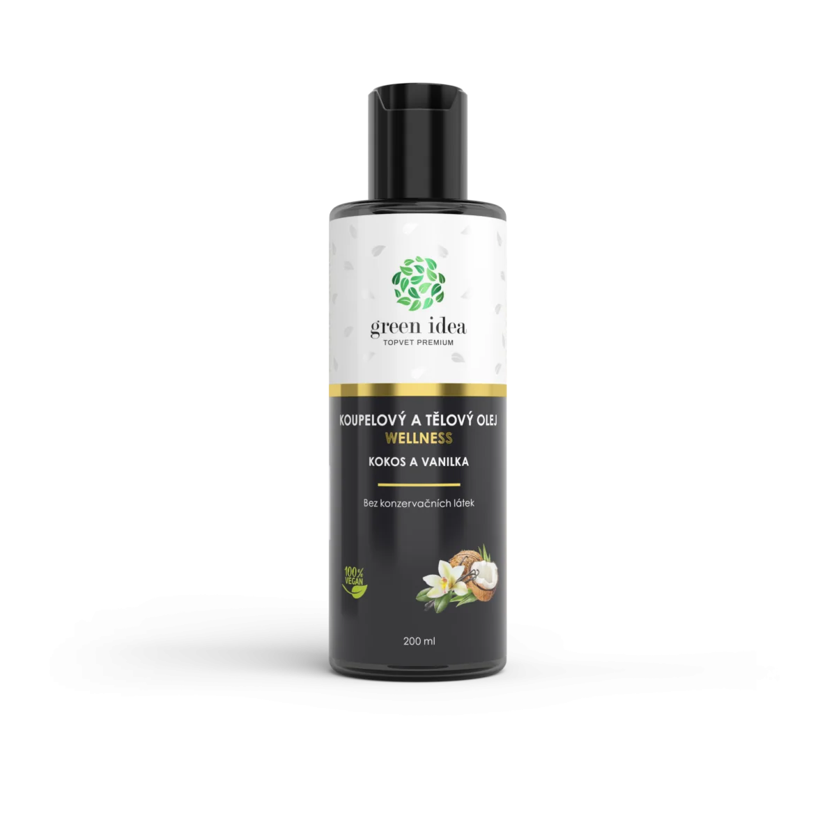 Kokos a vanilka kúpeľový a telový olej 200 ml - Green idea