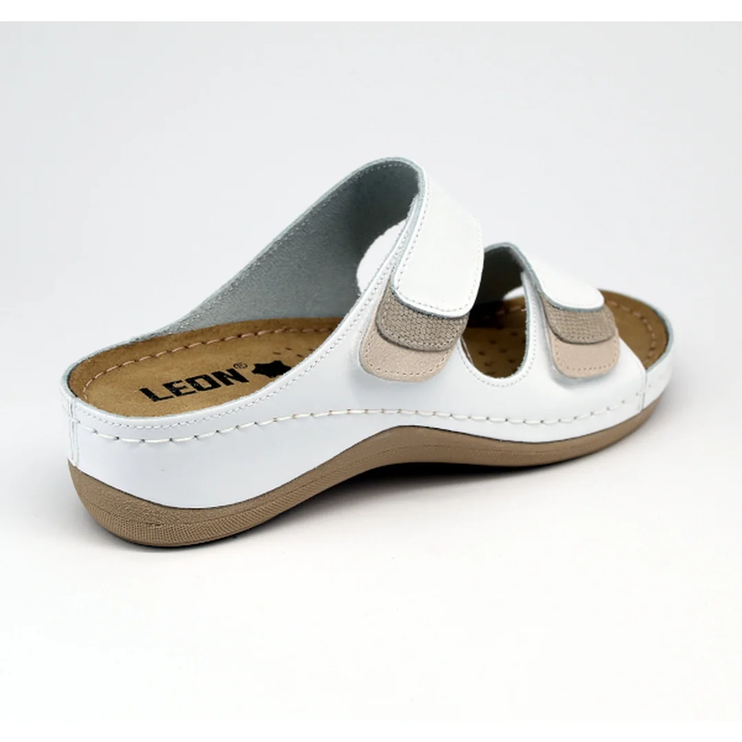 Leon 904 Dámska zdravotná celokožená obuv s prackou 41 - 26cm, perla, 4,5 cm