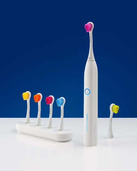 CURAPROX Hydrosonická náhradná hlavica PRO sensitive - modrá/oranžová 2 ks