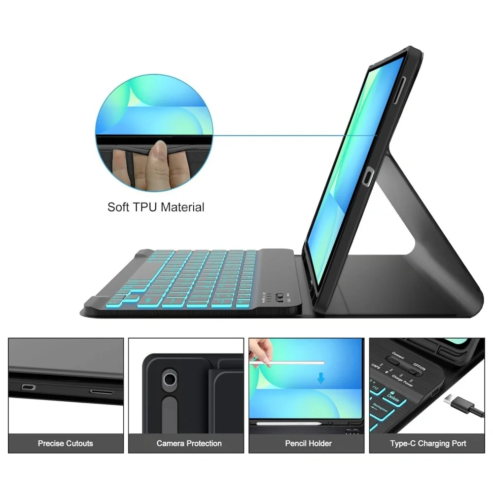 Tech-Protect SC Pen puzdro s klávesnicou na Samsung Galaxy Tab S10 FE Plus 13.1'', čierne Plus 13.1'', čierne