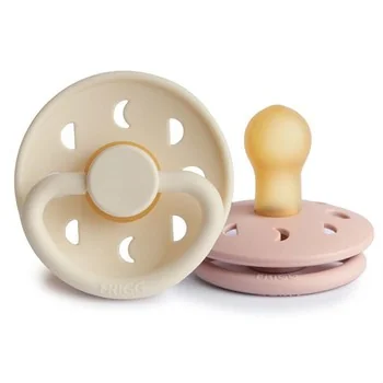 FRIGG Moon Phase silikónové cumlíky Blush/ Cream, 0-6m, dvojbalenie 1×2 ks,  Silikónové cumlíky, 2 ks, 0-6m