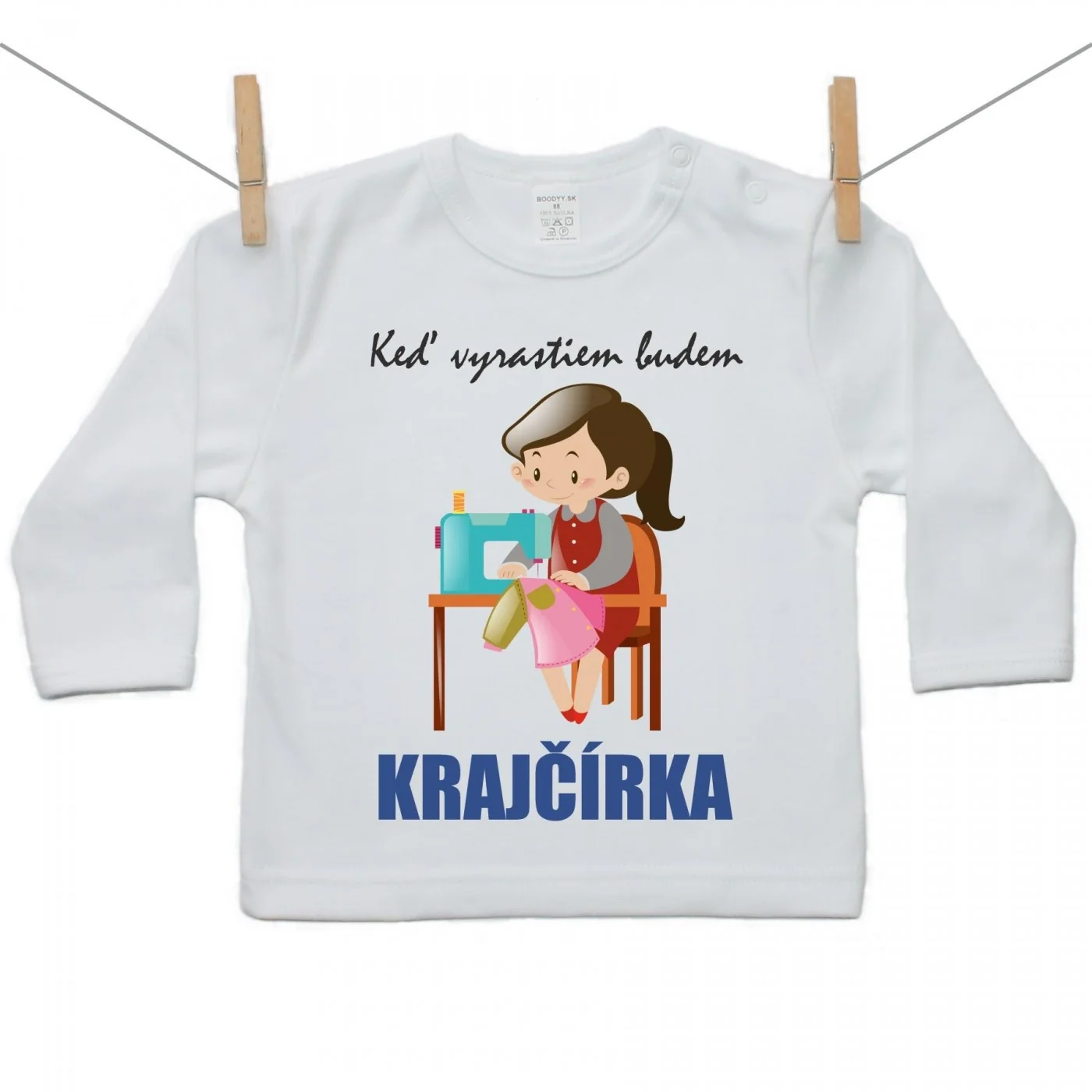 Boodyy Tričko s dlhým rukávom Keď vyrastiem budem krajčírka Veľkosť: 80