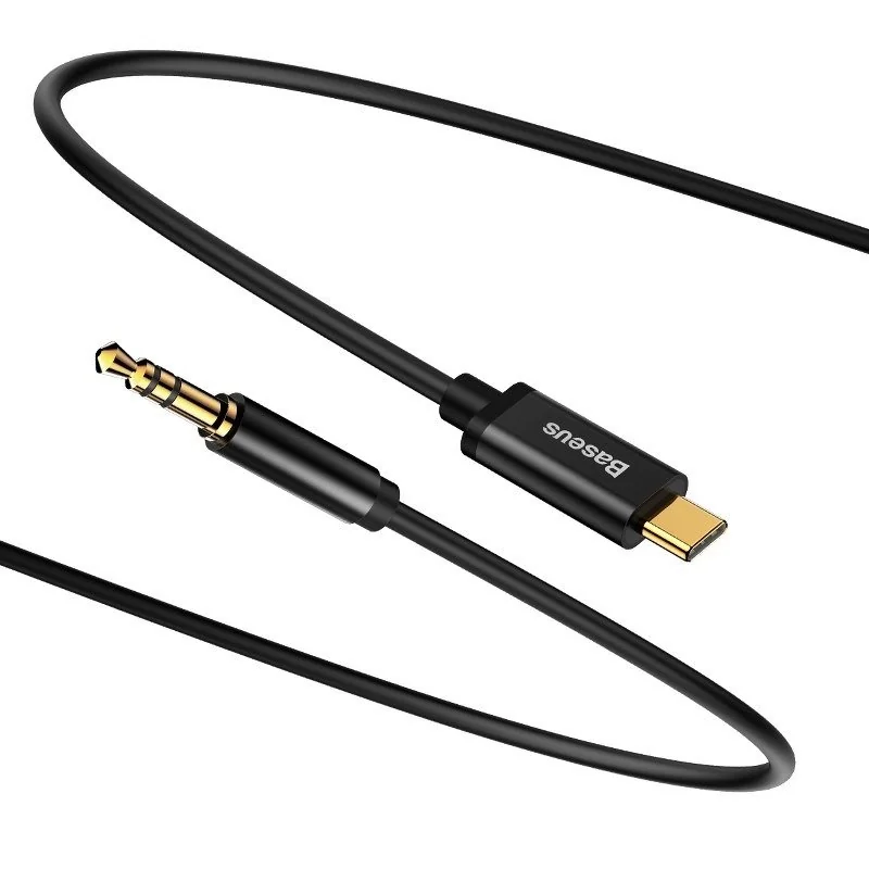 Baseus Yiven audio kábel USB-C / 3.5mm jack 1.2m, čierny