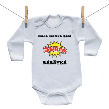 Boodyy Body s dlhým rukávom Moja mamka robí super bábätká Veľkosť: 50