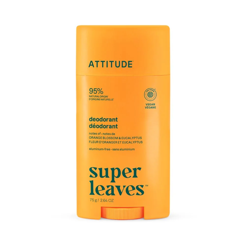 Prírodný dezodorant ATTITUDE Super leaves - pomarančový kvet & eukalyptus 75 g