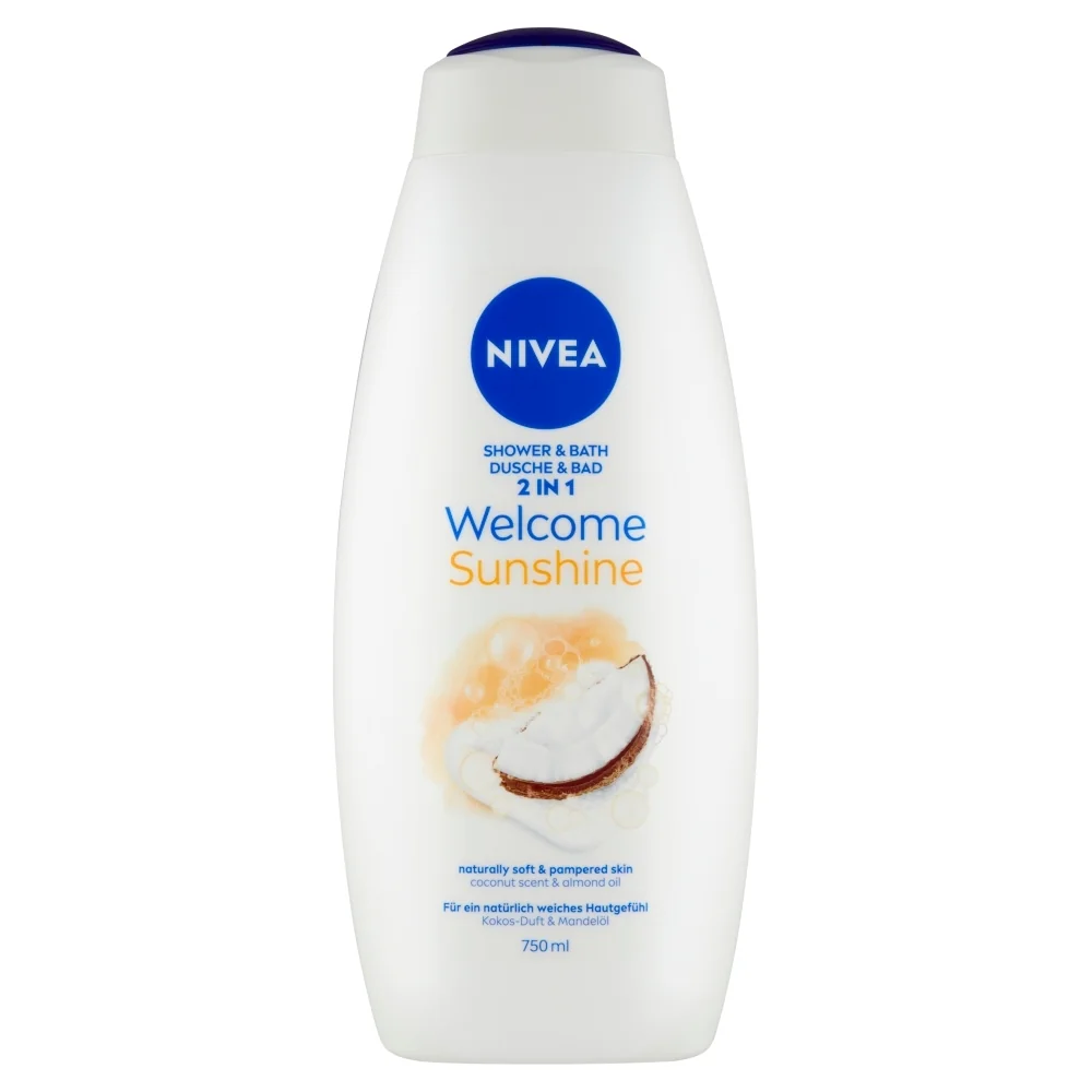 Nivea Welcome Sunshine sprchovací gél a pena do kúpeľa 2v1 750 ml