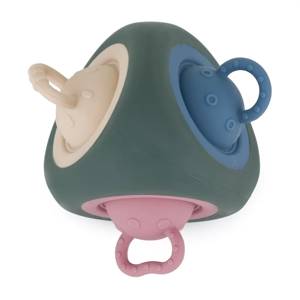 Hračka silikónová Pop Up Triangle Misty Green 10m+