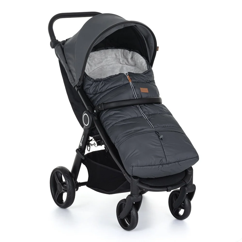 Petite&Mars Fusak Jibot 3v1 nastaviteľný do kočíka, Charcoal Grey