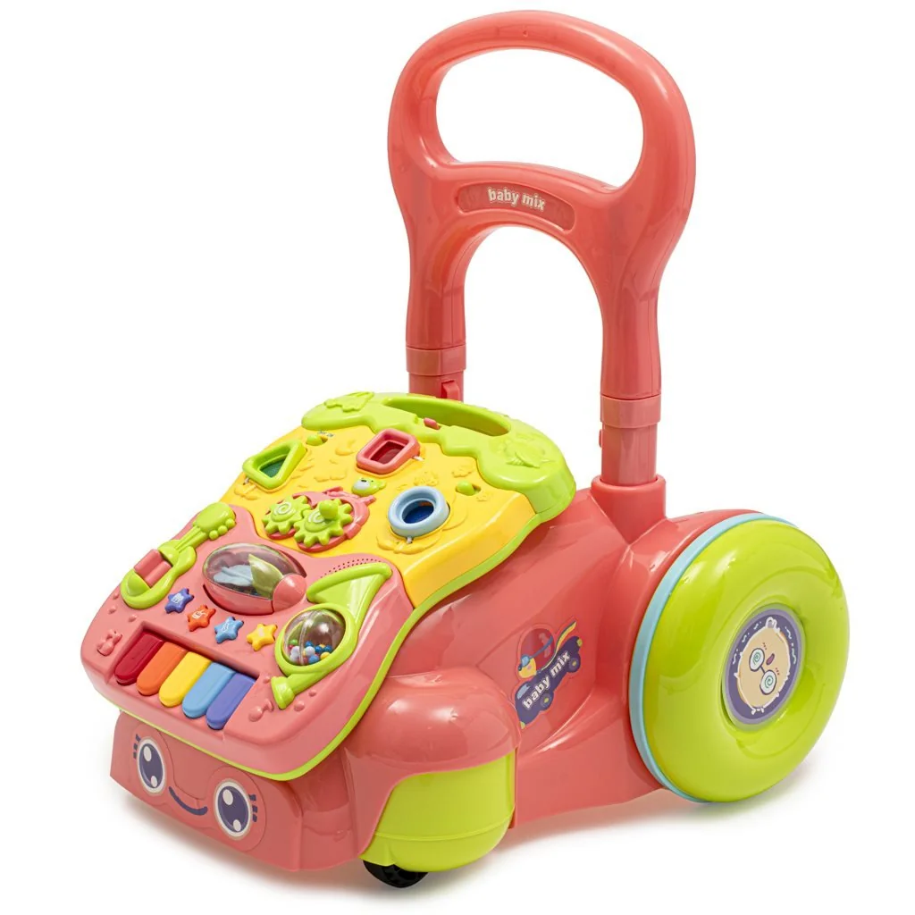 BABY MIX Detské edukačné chodítko ružové 20C53215