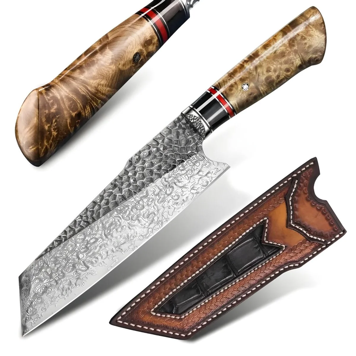 Damaškový kuchynský nôž Tamiko-H 1 ks, Oceľ VG-10, 32cm