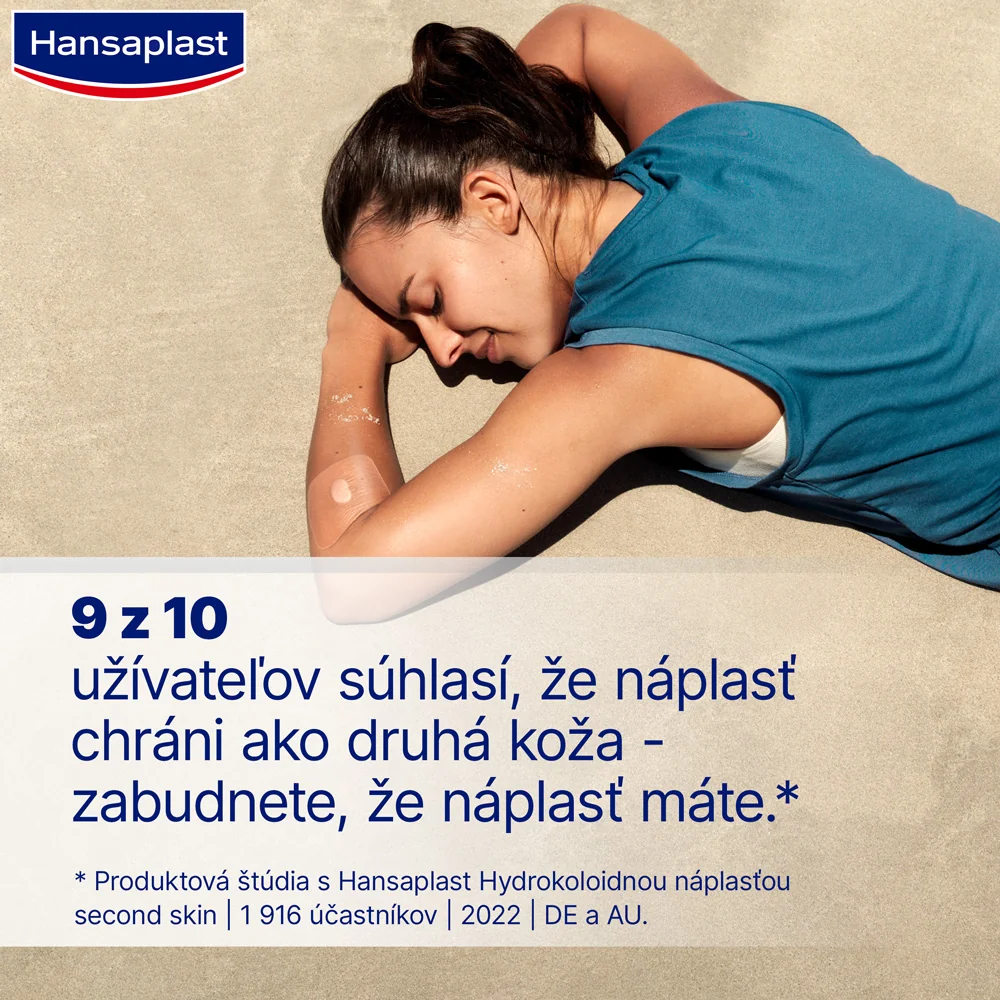Hansaplast Hydrokoloidná náplasť Second Skin 1×6 ks, hydrokoloidná náplasť