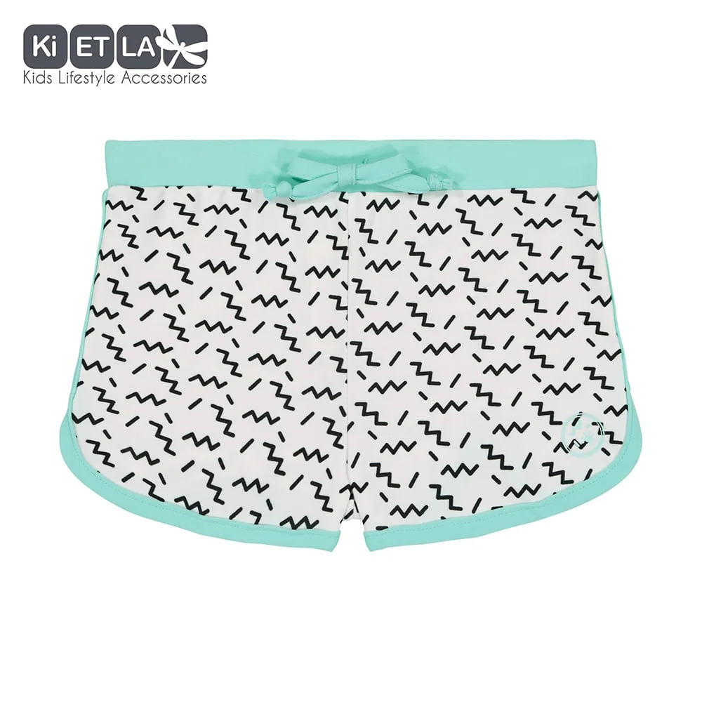 KiETLA plavky s UV ochranou šortky 6 mesiacov - zigzag