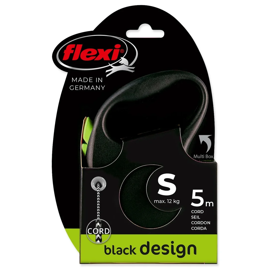 flexi Black Design S lanko 5m zelená do 12kg