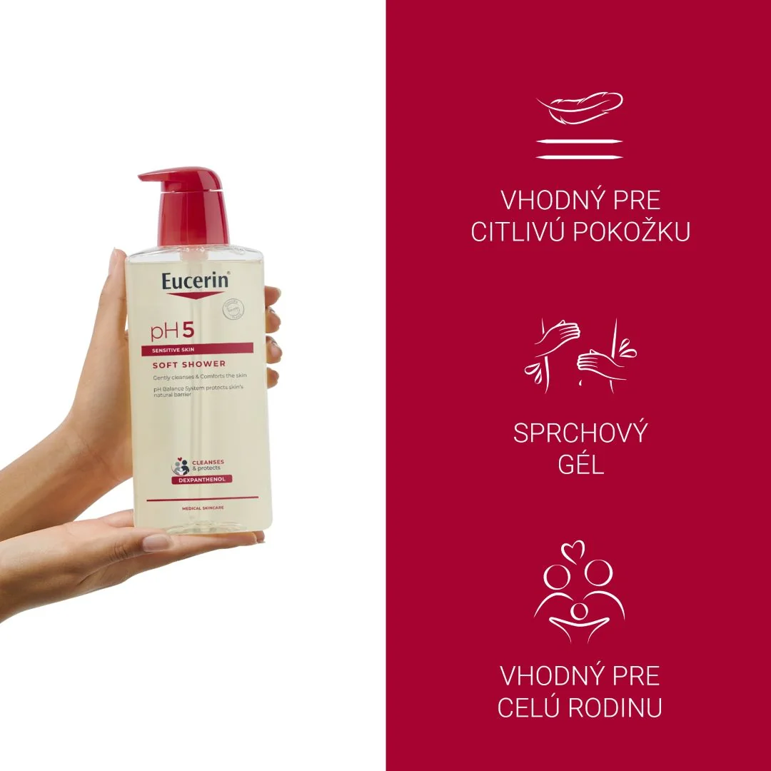 Eucerin pH5 Sprchový gél 1×400 ml, pre citlivú pokožku