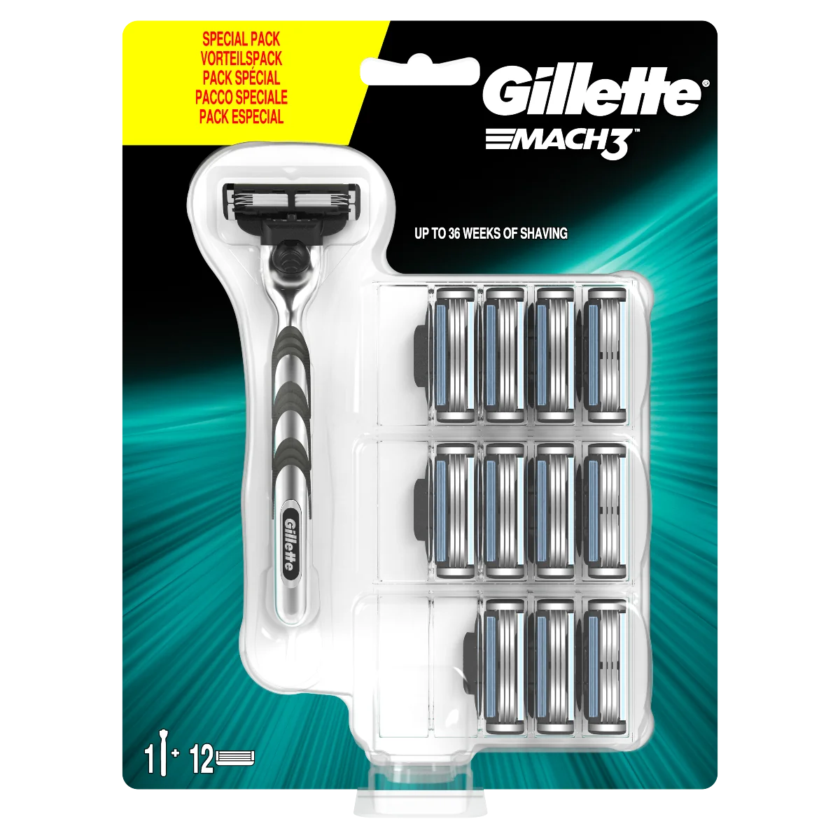 Gillette Mach3 Special Pack Strojcek + 12nh 1×1 ks, holiaci strojček