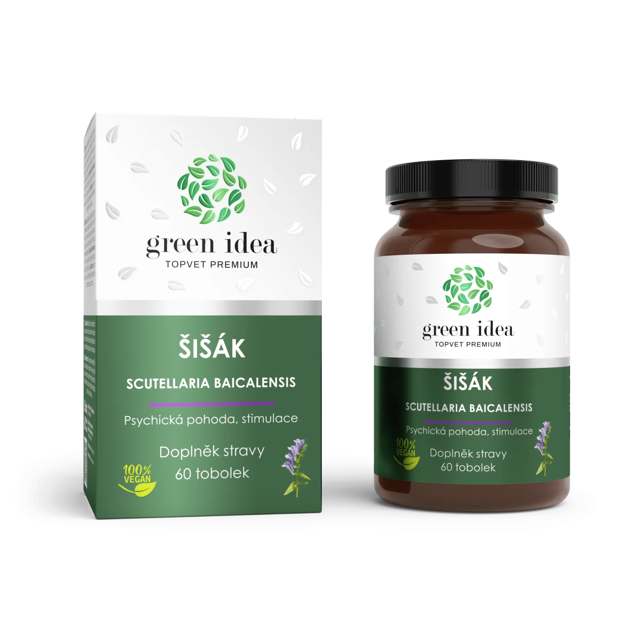 Šišiak bajkalský - bylinný extrakt - 60 kapsúl - Green idea