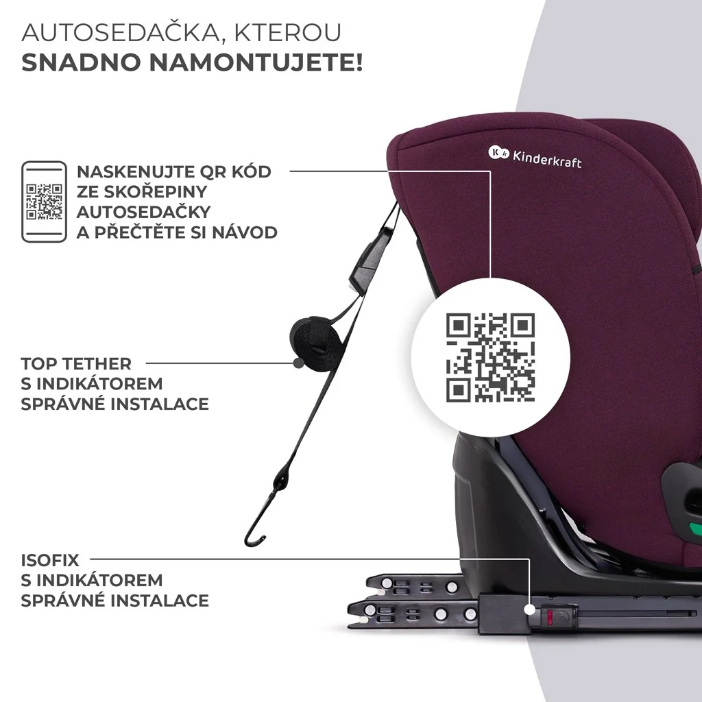 Autosedačka Oneto3 i-Size 76-150cm + Isofix Cherry pearl