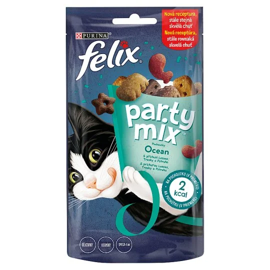 FELIX PARTY MIX Ocean Mix 60g 1×60 g, maškrty pre mačky